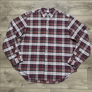 Ralph Lauren Plaid Long Sleeve Button Up Shirt‎ Red Black Size XL